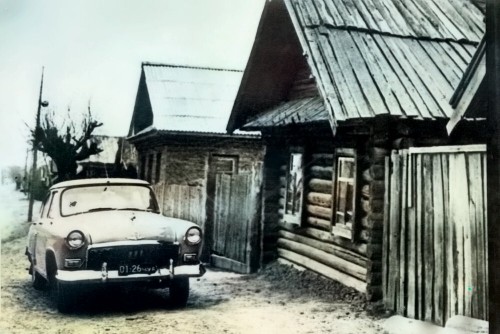 1962г. село Шоршелы. старый дом Николаевых. Мариинско Посадский район